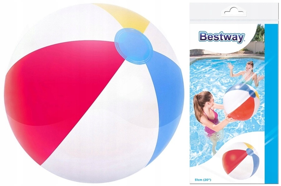 

Bestway Kolorowa Dmuchana Piłka Plażowa