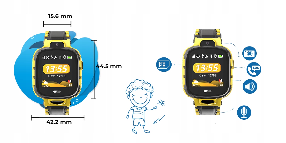 SMARTWATCH DLA DZIECI CALMEAN ACTIVE +GRATIS Transmisja danych 2G