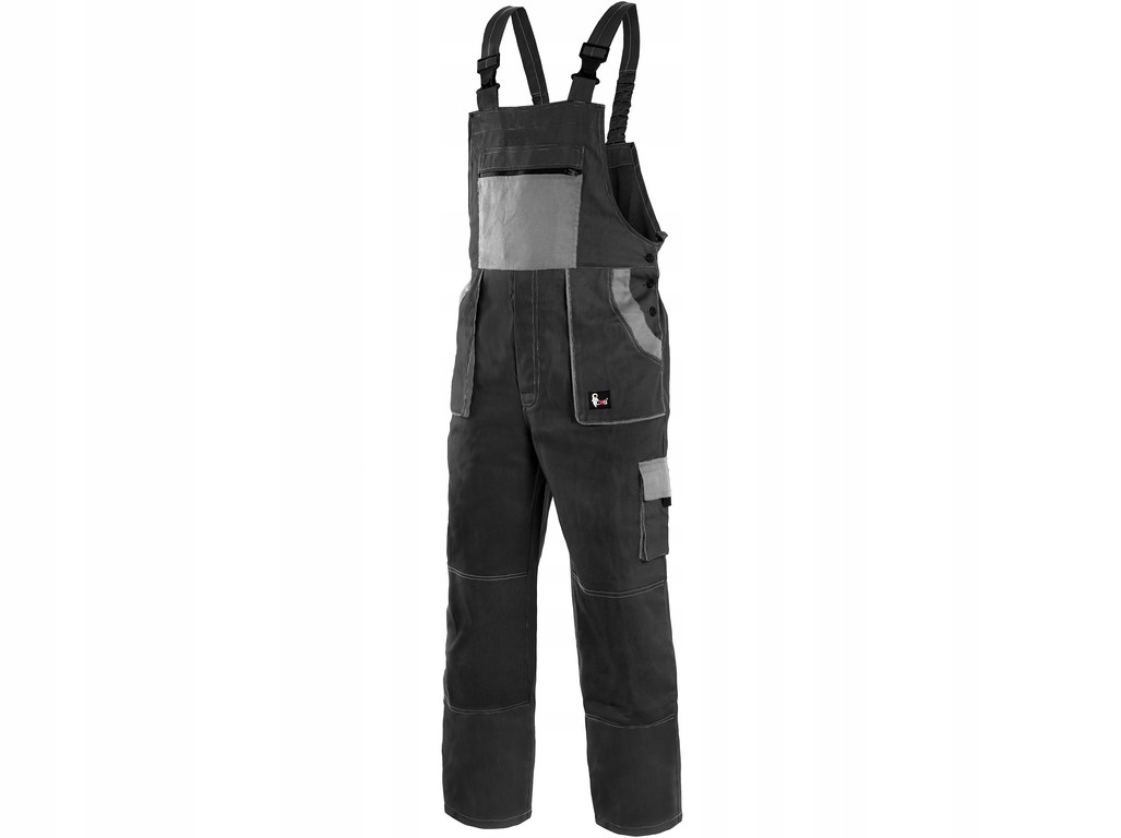 OGRODNICZKI ROBOCZE CZARNE WZMACNIANE KOLANA DUŻY ROZMIAR 64 Materiał dominujący bawełna