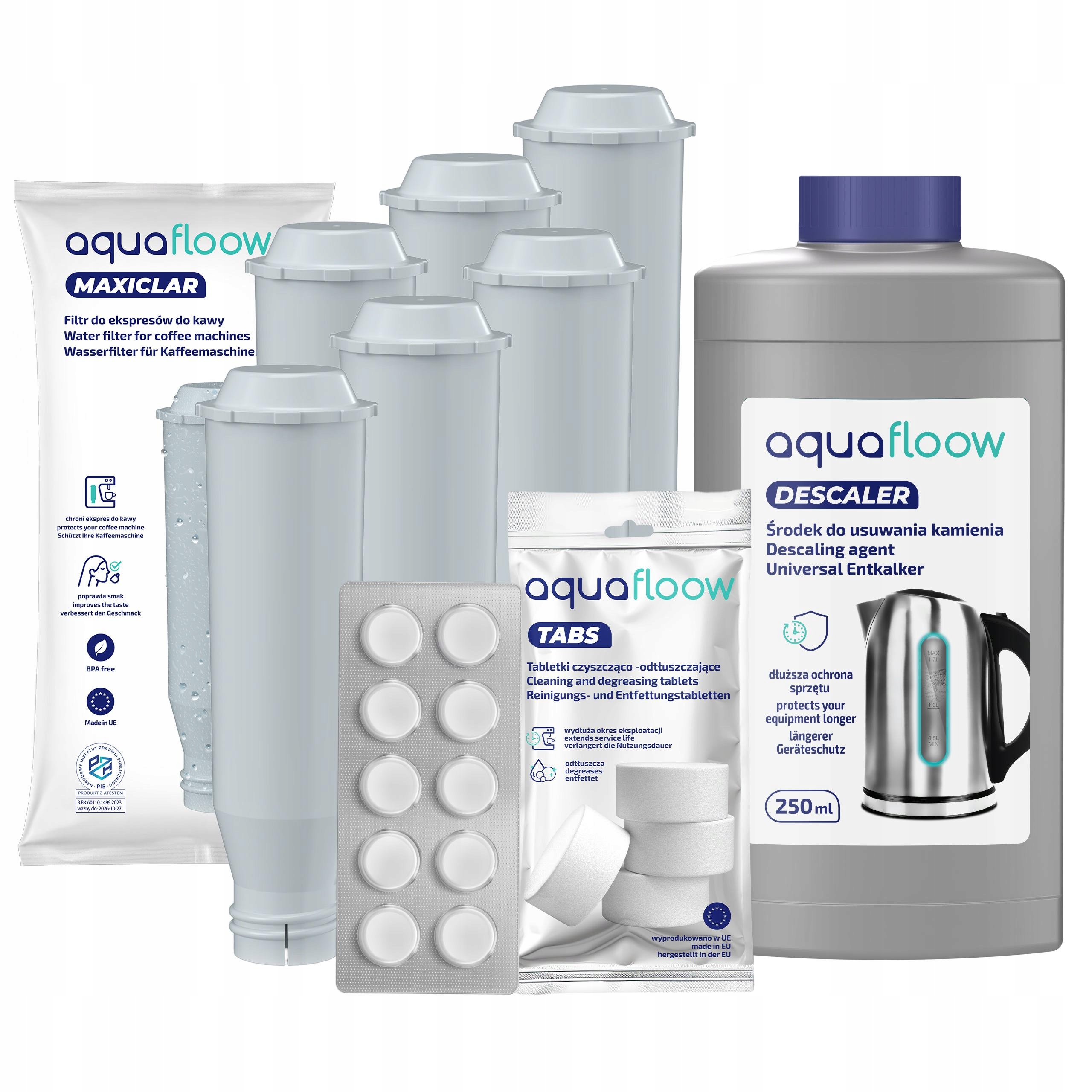 6 x vodní filtr AquaFloow pro kávovar Nivona odvápňovač tablety