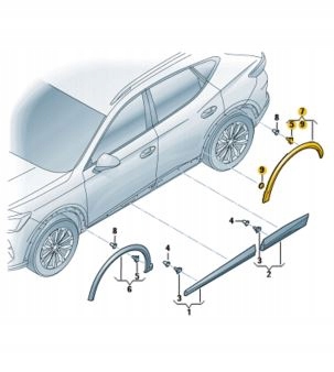 NAKŁADKA NADKOLA PRAWY TYŁ CUPRA ORYGINAL OE