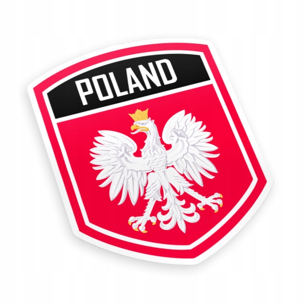 Naklejka Tarcza Poland, Polska, Orzeł Godło na Samochód Motocykl
