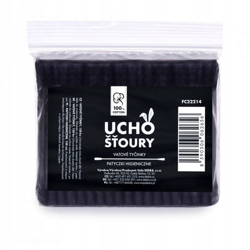 

Patyczki do uszu GoEco Czarne 150szt