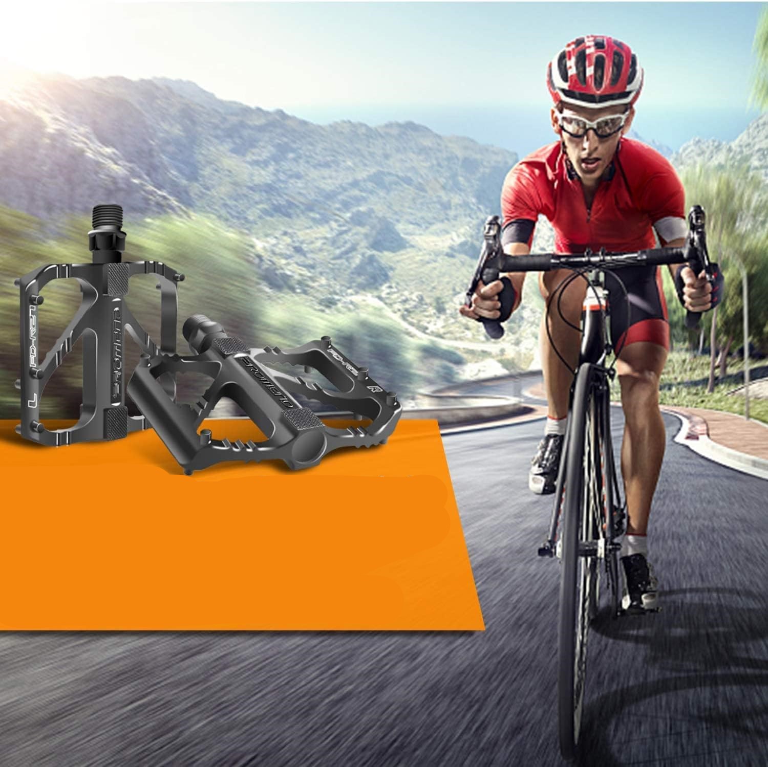 PEDAŁY ROWEROWE PLATFORMOWE LEKKIE ALUMINIOWE MTB BMX WYTRZYMAŁE METALOWE Kod producenta Pedały do roweru platformowe MTB BMX