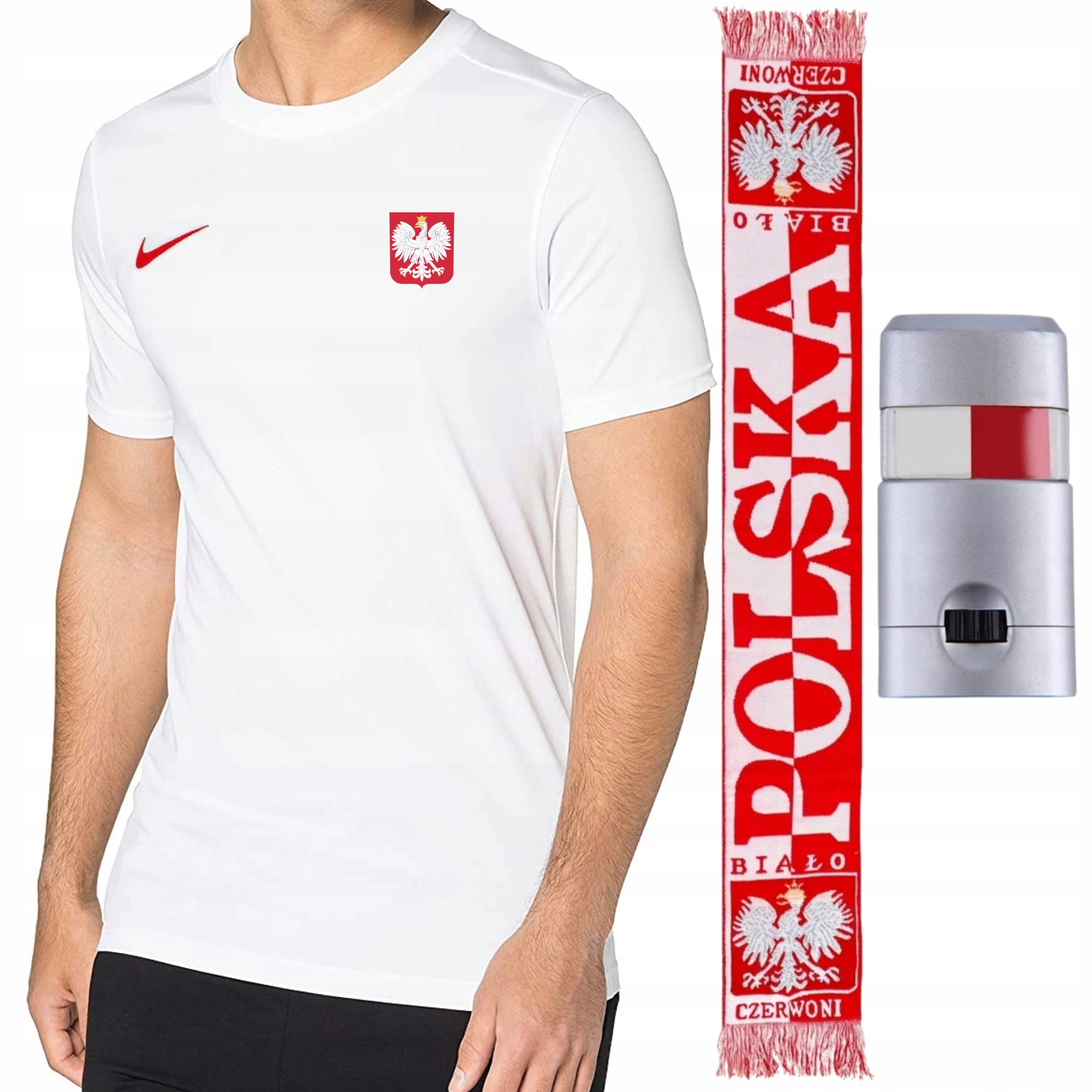 Koszulka Nike Polska Męska Szalik kibica farbka r. M 178-182cm
