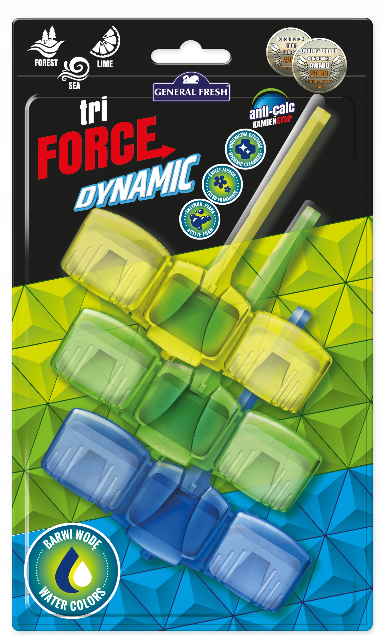 

General Fresh Kostka Wc TriForce Dynamic 3x45g