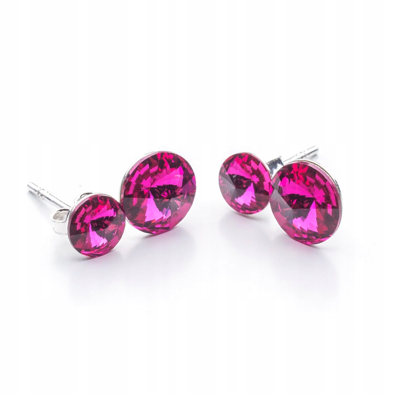 

Srebrne Kolczyki 925 z kr. Swarovski Rivoli 6/8mm