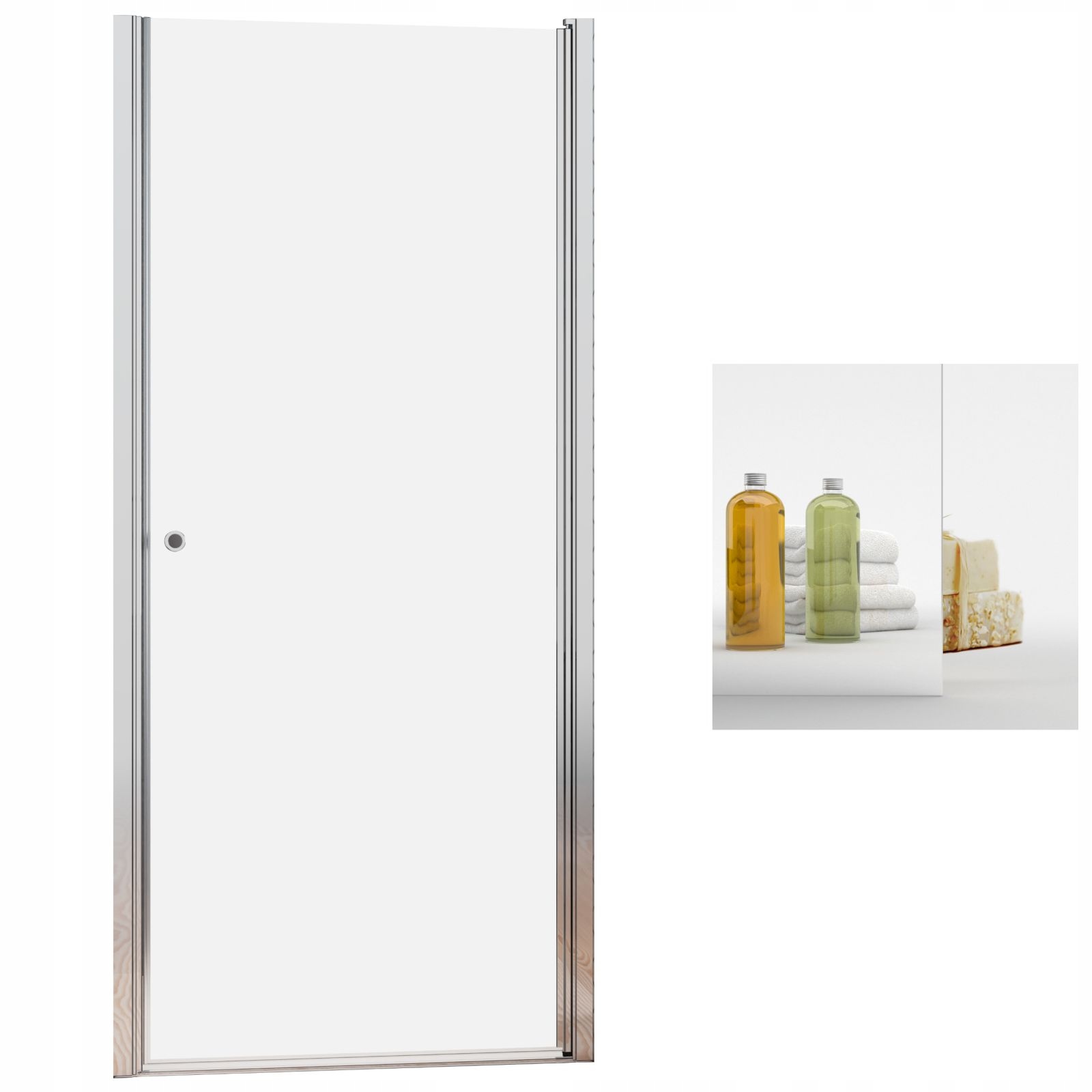 Drzwi uchylne do wnęki Eos DWJ 100 P szkło mirror Wysokość produktu 197 cm