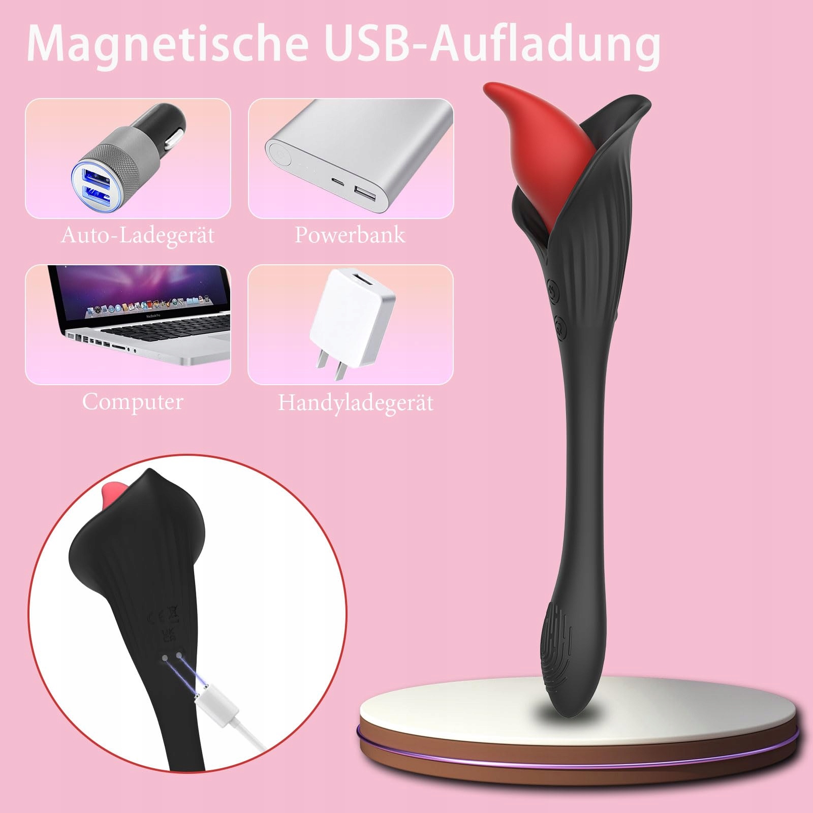 RABBIT VIBRATOR Dla Kobiet 10 Trybów Wibracji Masażer Klitoris i G-Punkt — miniatura 5