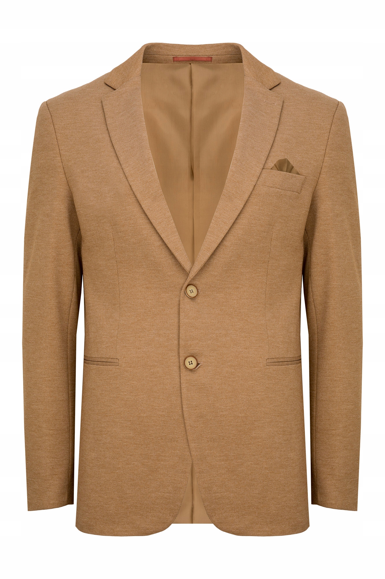 Sako Casual Elegantní Camelová Pletenina Bavlna Návštěvnická: 54