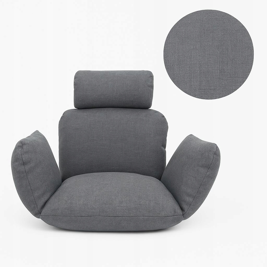 Wodoodporna szara poduszka kokon na huśtawkę ogrodową fotel wiszący