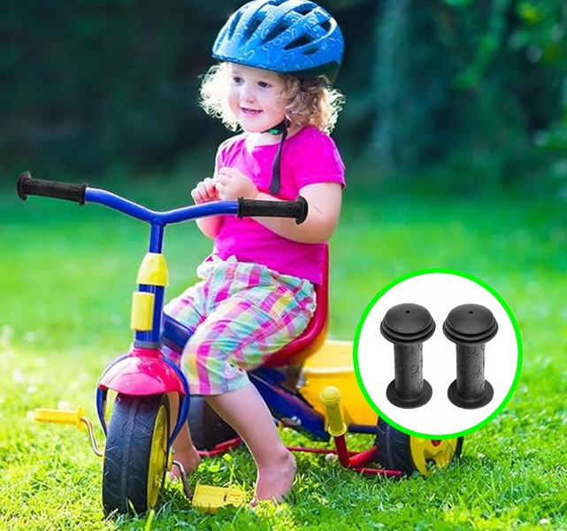 CHWYTY RĄCZKI DO KIEROWNICY ROWEROWE DZIECIĘCE GRIPY DLA DZIECI NA ROWER Materiał guma