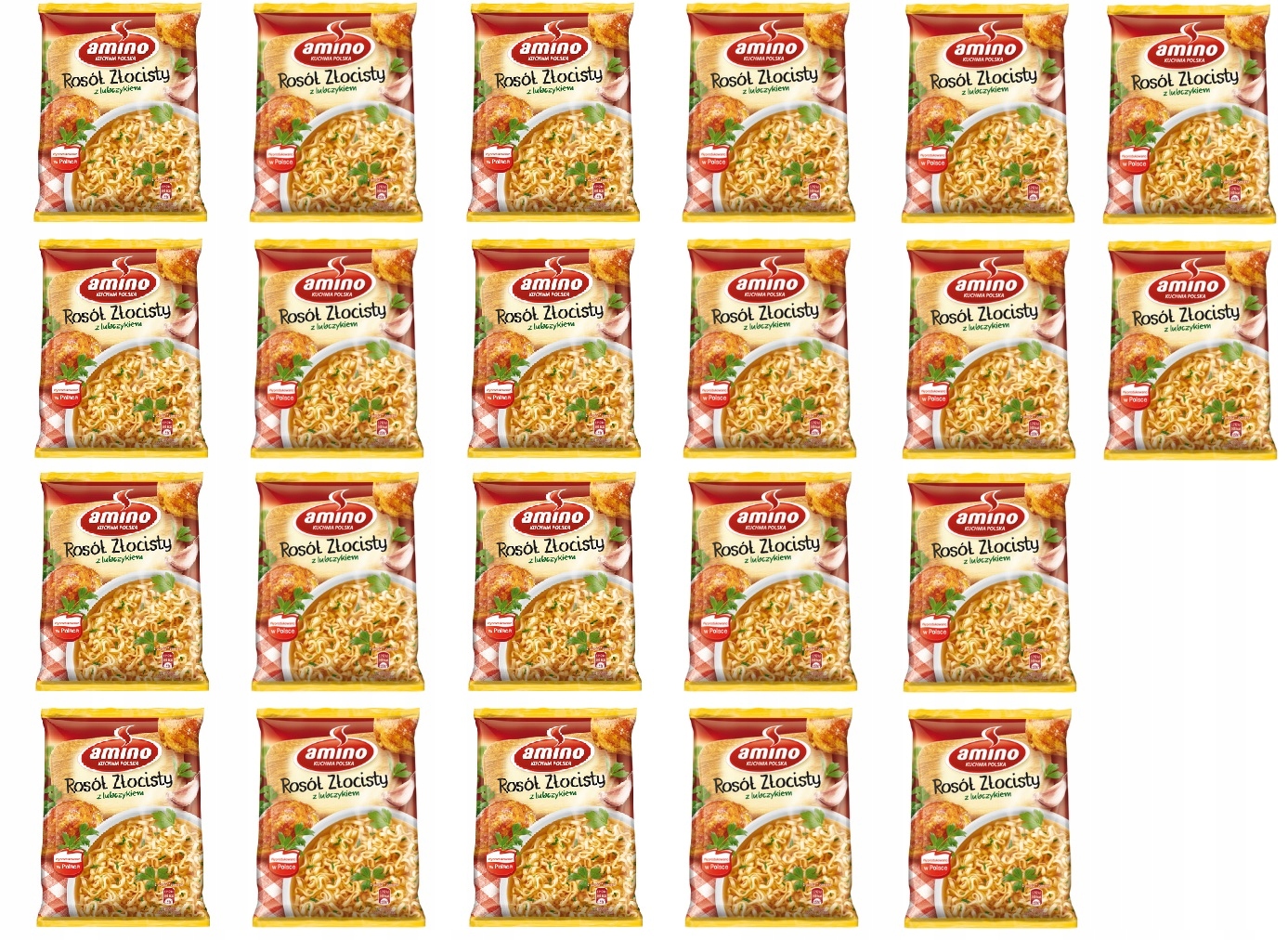 Levně 22 x 57 g Amino Polévka s vývarem ze zlata a libečkem Karton