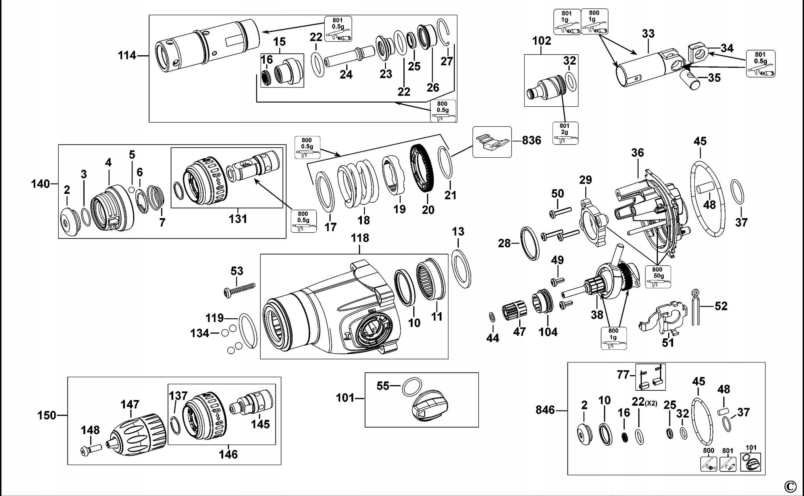DEWALT N325041 SWORZEŃ DO D25144 Rodzaj sworzeń tłoka