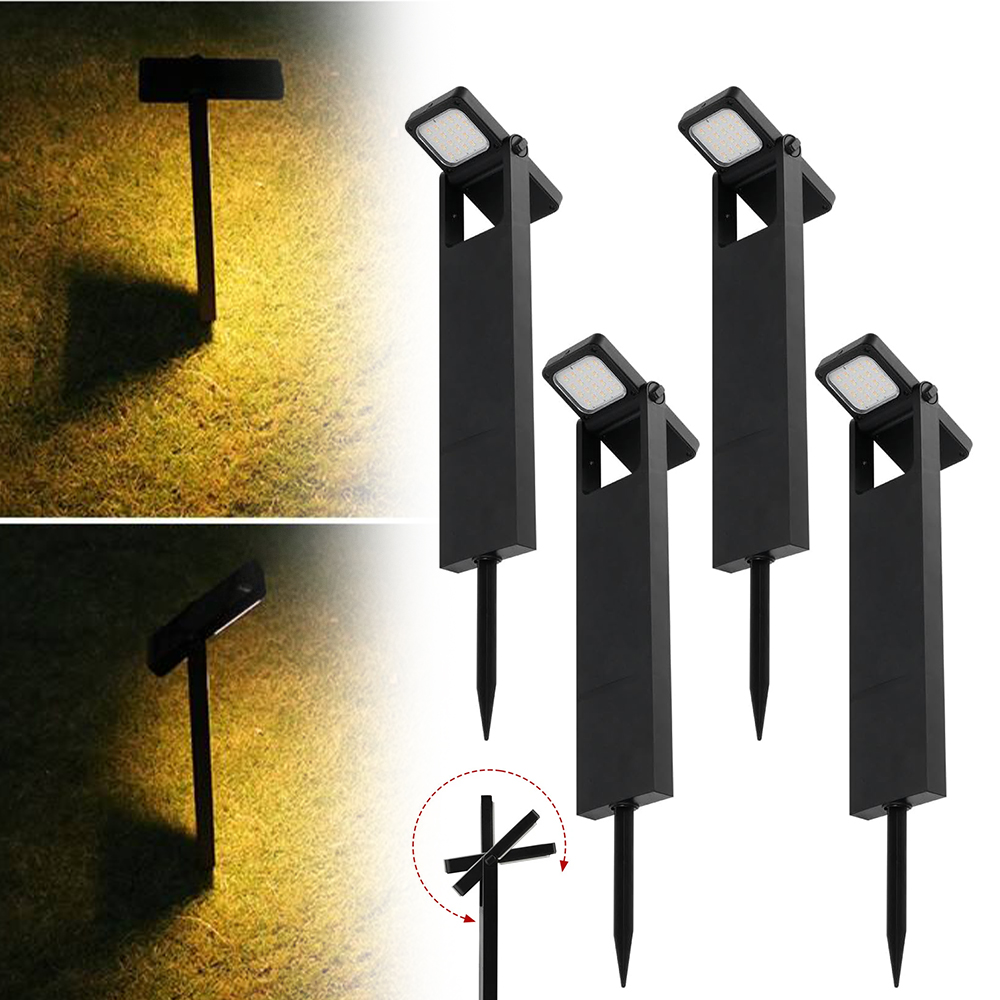 4x Solární Lampa Led lampa Zahradní Zapichovací Sloupek Led
