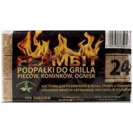 

Podpałka Flambit 24szt Szara Ekologiczna Grill