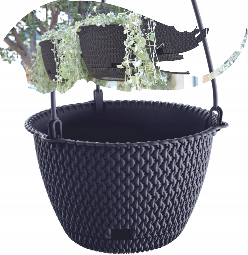 

Doniczka wisząca Splofy śr. 27CM Antracyt