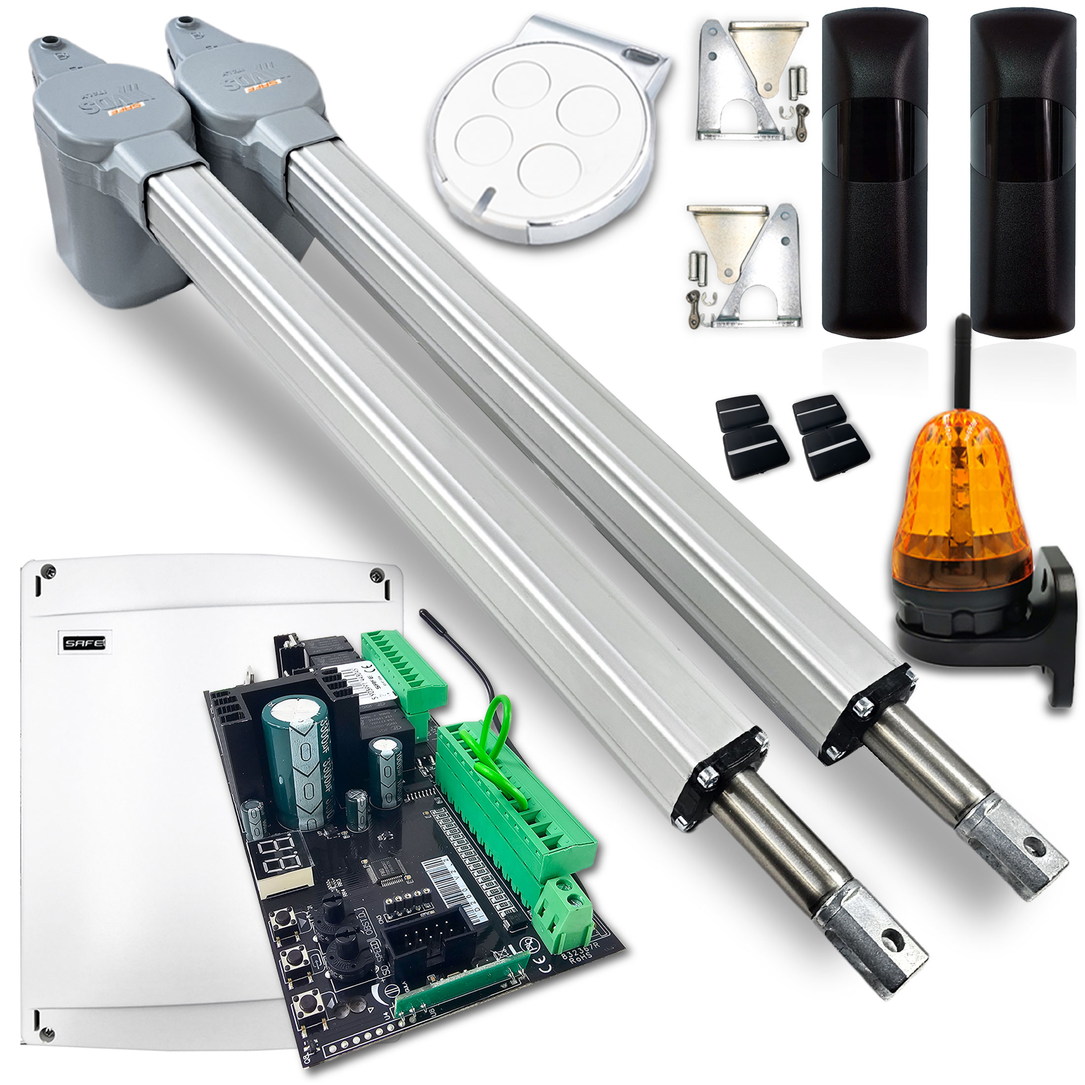 Pohon Pro Dvoukřídlou Bránu 7m Automat křídlové brány Safe lampa dálkové ovládání