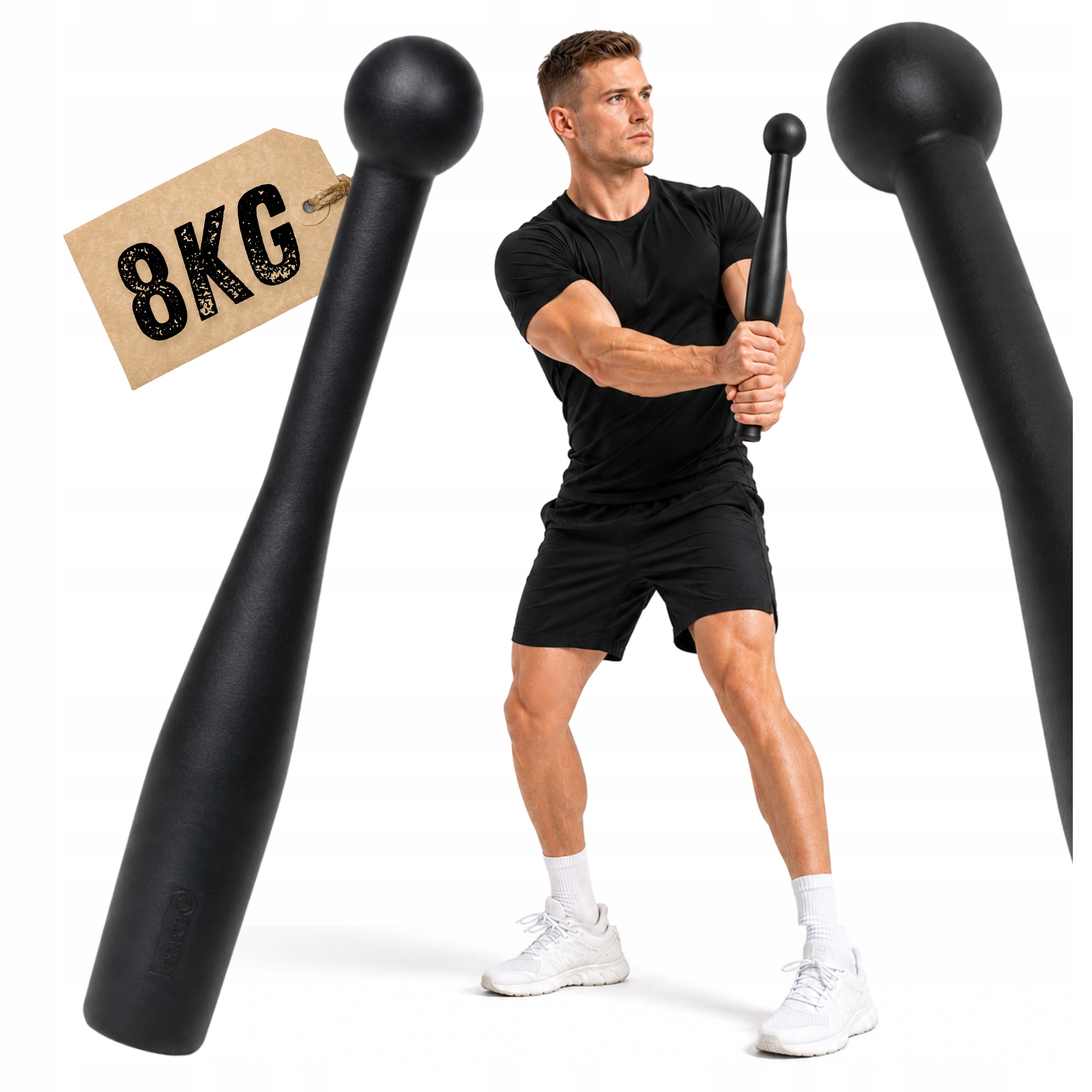 Maczuga 8KG Maczugi do Ćwiczeń Clubbell Gimnastyczne Treningowa Żeliwna