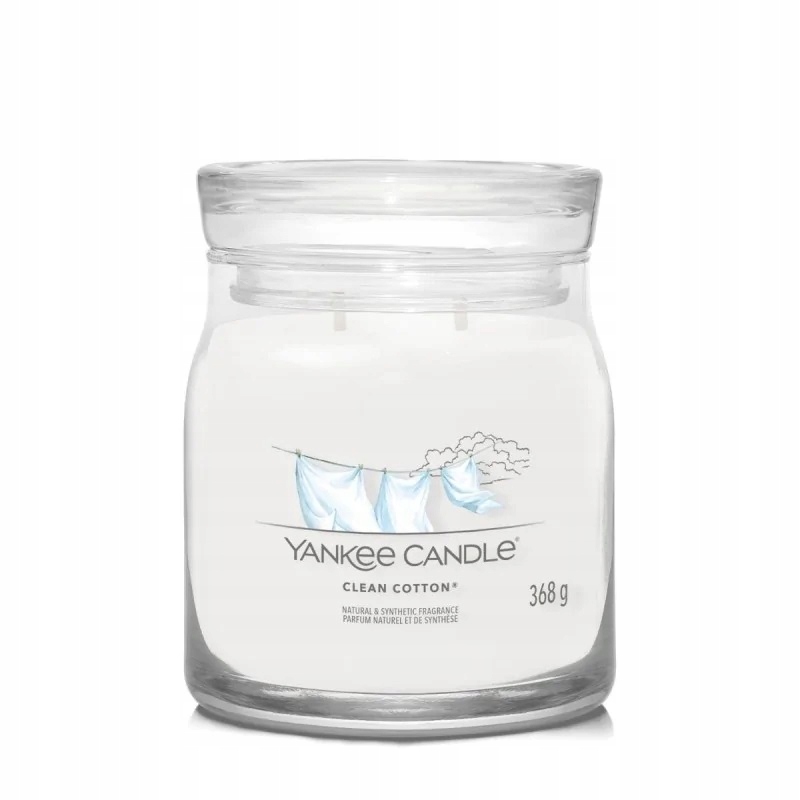 Yankee Candle Vonná Svíčka Clean Cotton 368 G