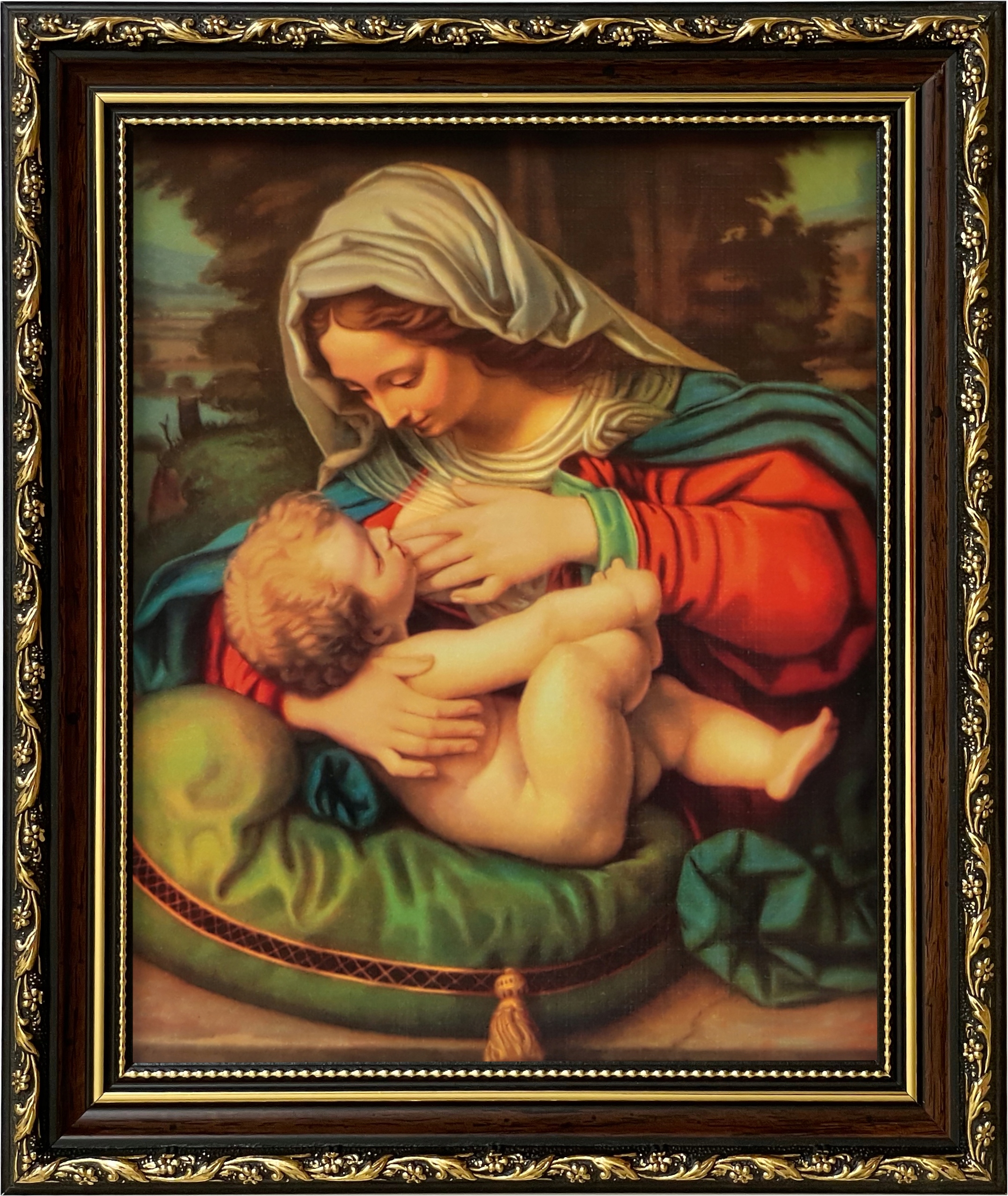 

Obraz 31x26 Matka Boska Karmiąca Zdobiona Rama