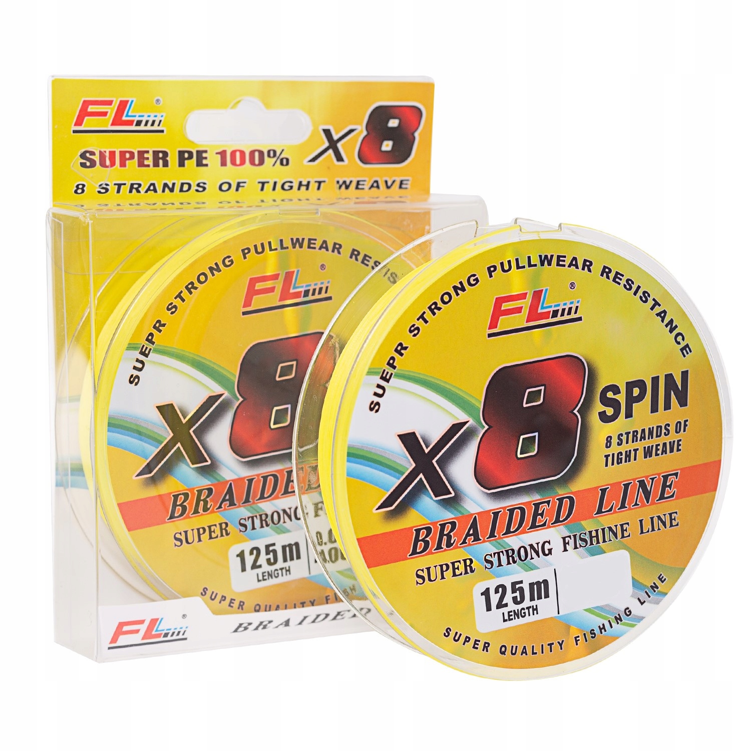 Plecionka Linka Wędkarska X8 Spinning Mocna Fluo Spinningowa 0,14MM 125M