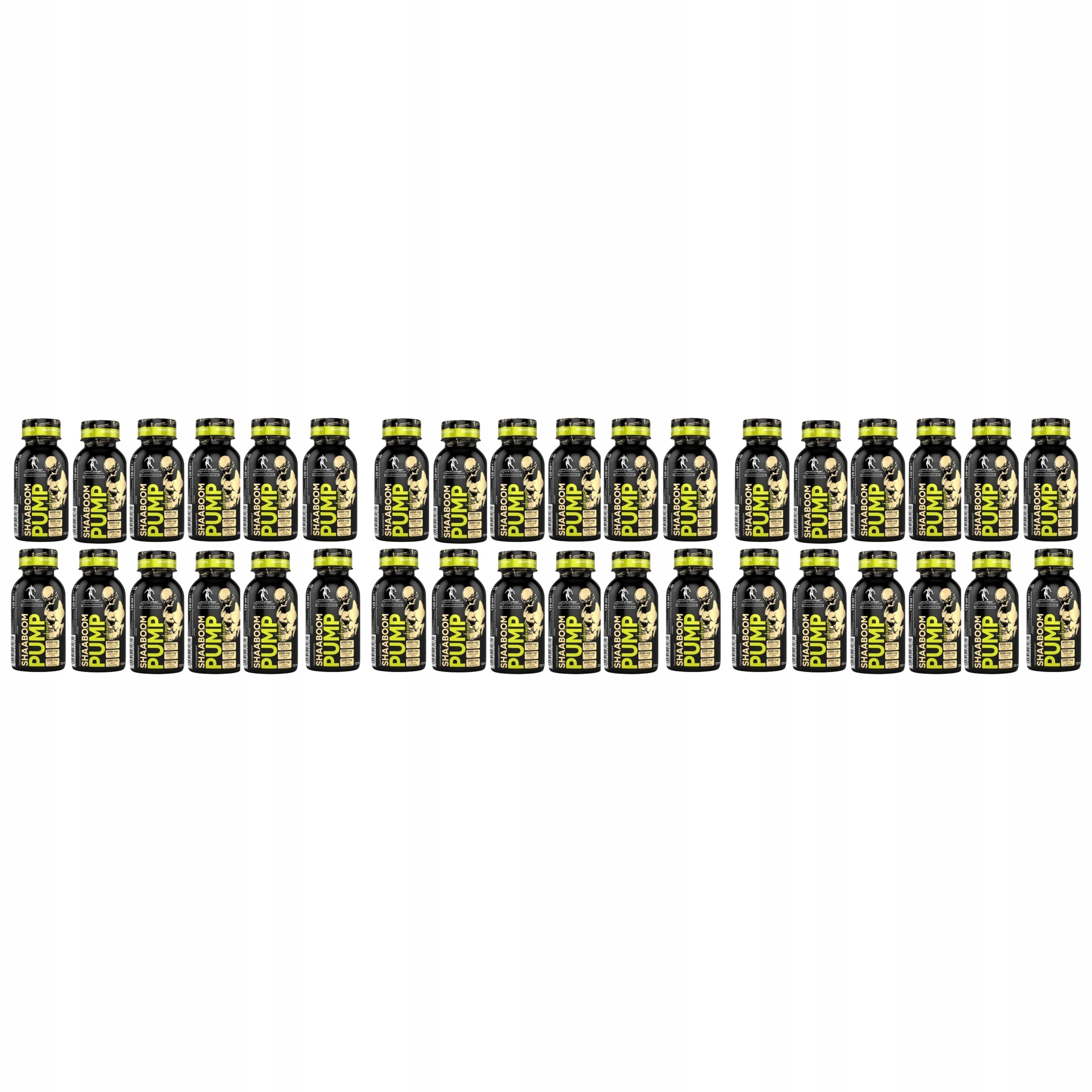 3x Kevin Levrone Shaaboom Pump Shot 12x120 ml Preworkout Pumpa Před Tréninkem