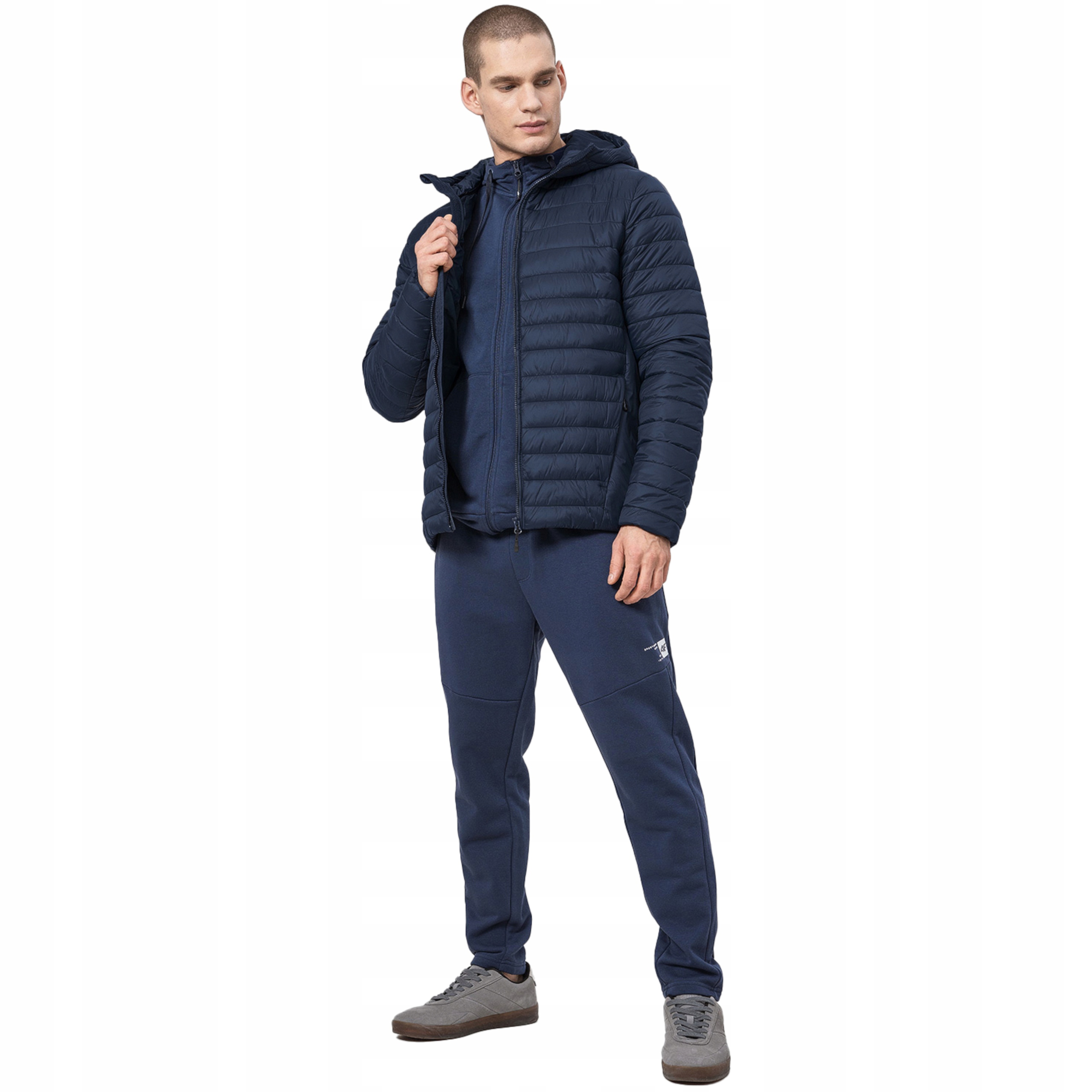 KURTKA MĘSKA ZIMOWA 4F PIKOWANA PUCHOWA KAPTUR S Rozmiar S