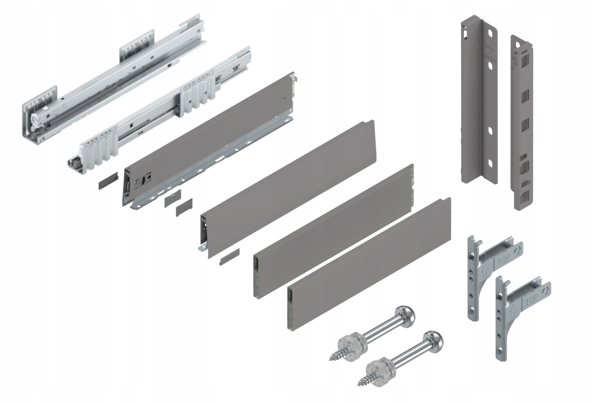 Blum Šuplík 450 vysoká zásuvka E Blm šedá