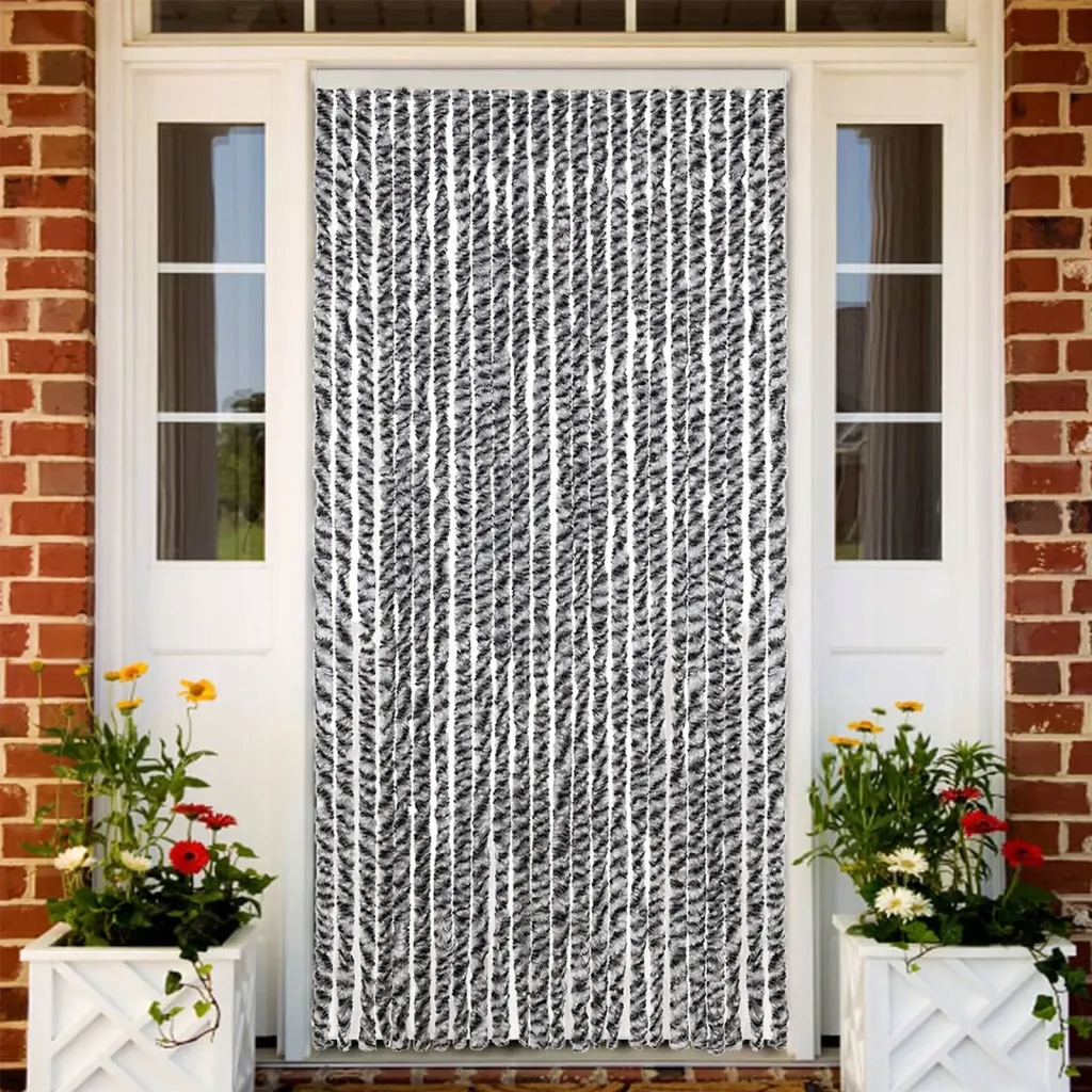 vidaXL Závěs proti hmyzu černý a bílý 100 x 220 cm žinylka