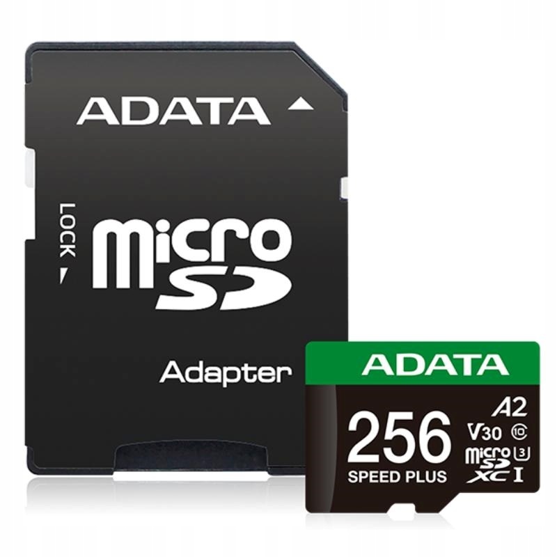 Adata MicroSDXC karta 256GB Speed Plus, U3, C10, A2, V30…
