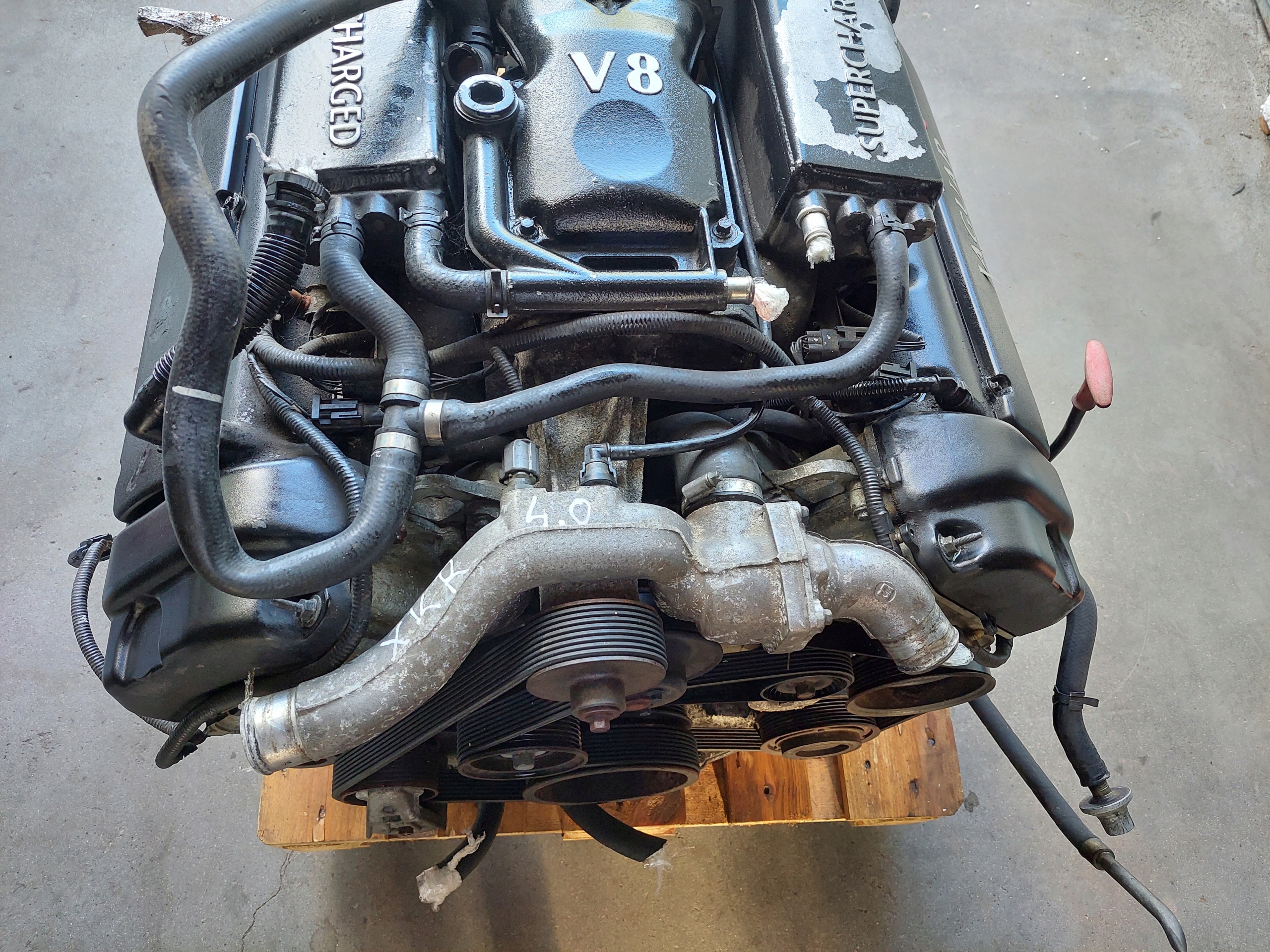 engine complete JAGUAR XK XKR XK8 4.0 V8 SUPERCHARGED 00R