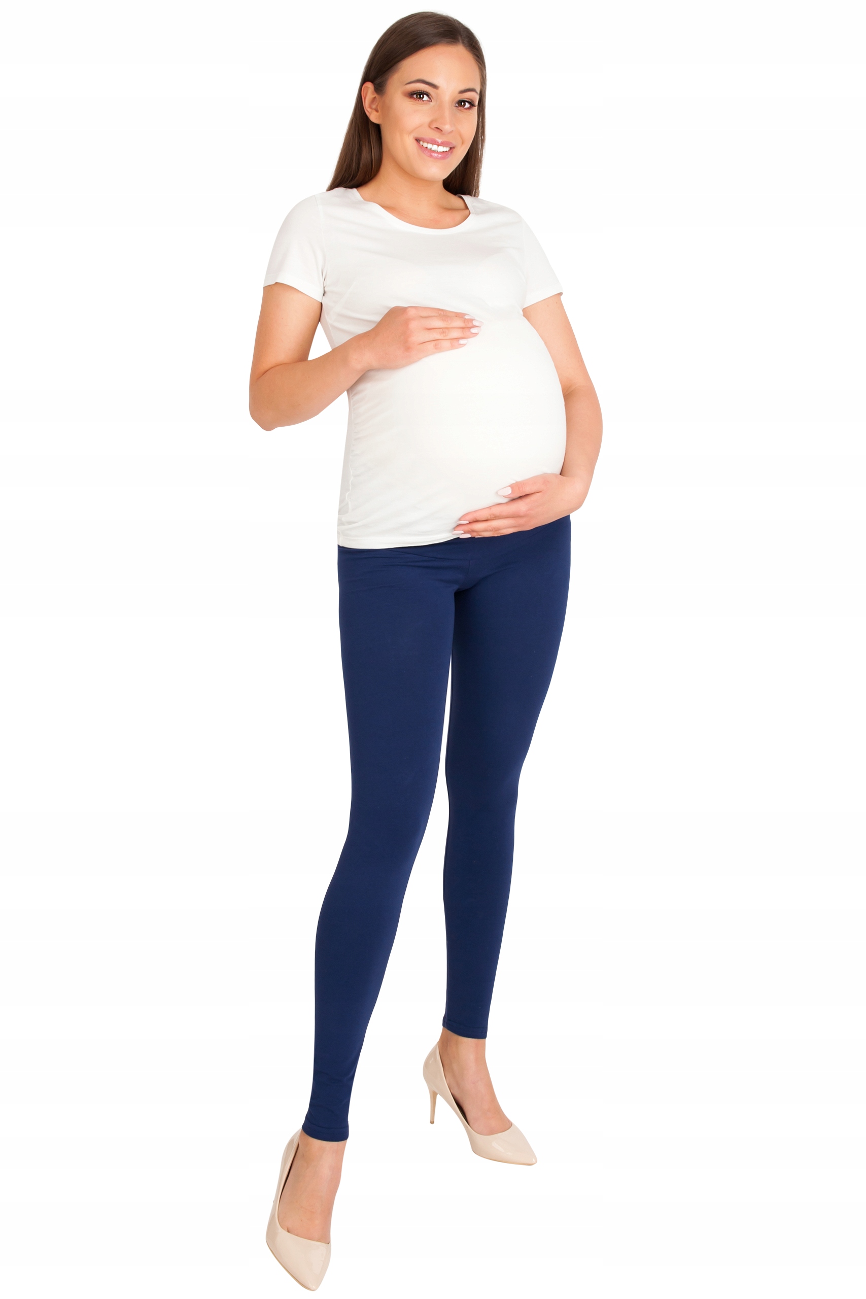 LEGINSY CIĄŻOWE LEGGINSY Z PANELEM ROZM XL DŁUGIE Rozmiar XL