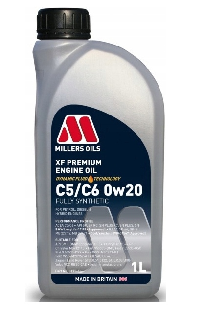 Olej Millers 8175 Xf Premium C5/C6 0W20 1L