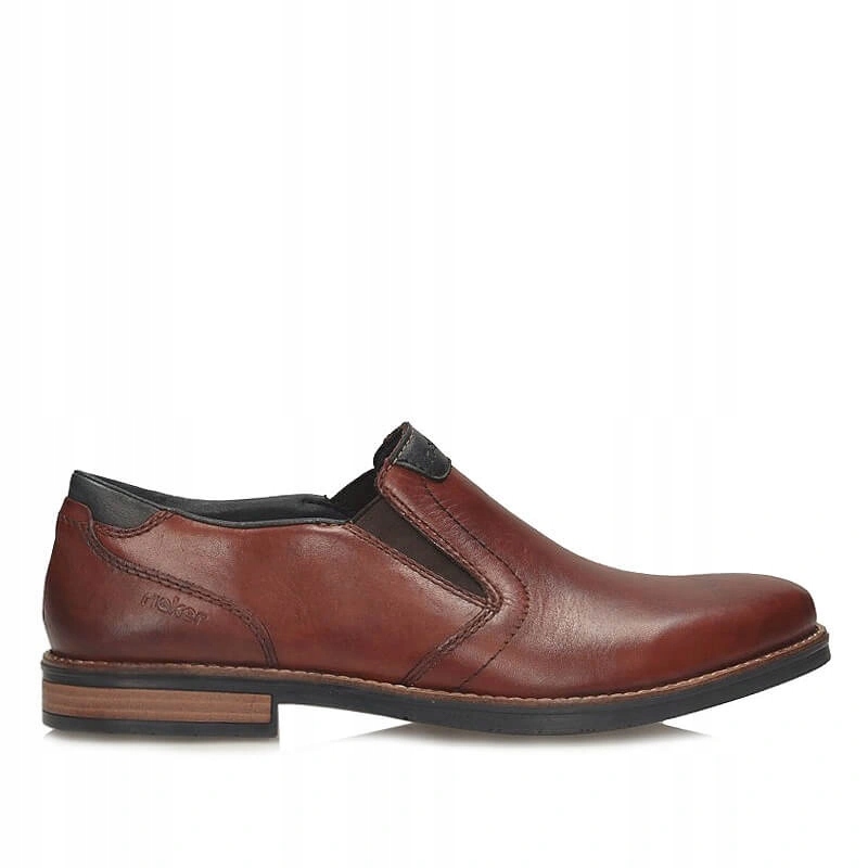 Pohodlné celodenní pánské polobotky Rieker 13557-24, přírodní kůže, hnědá barva