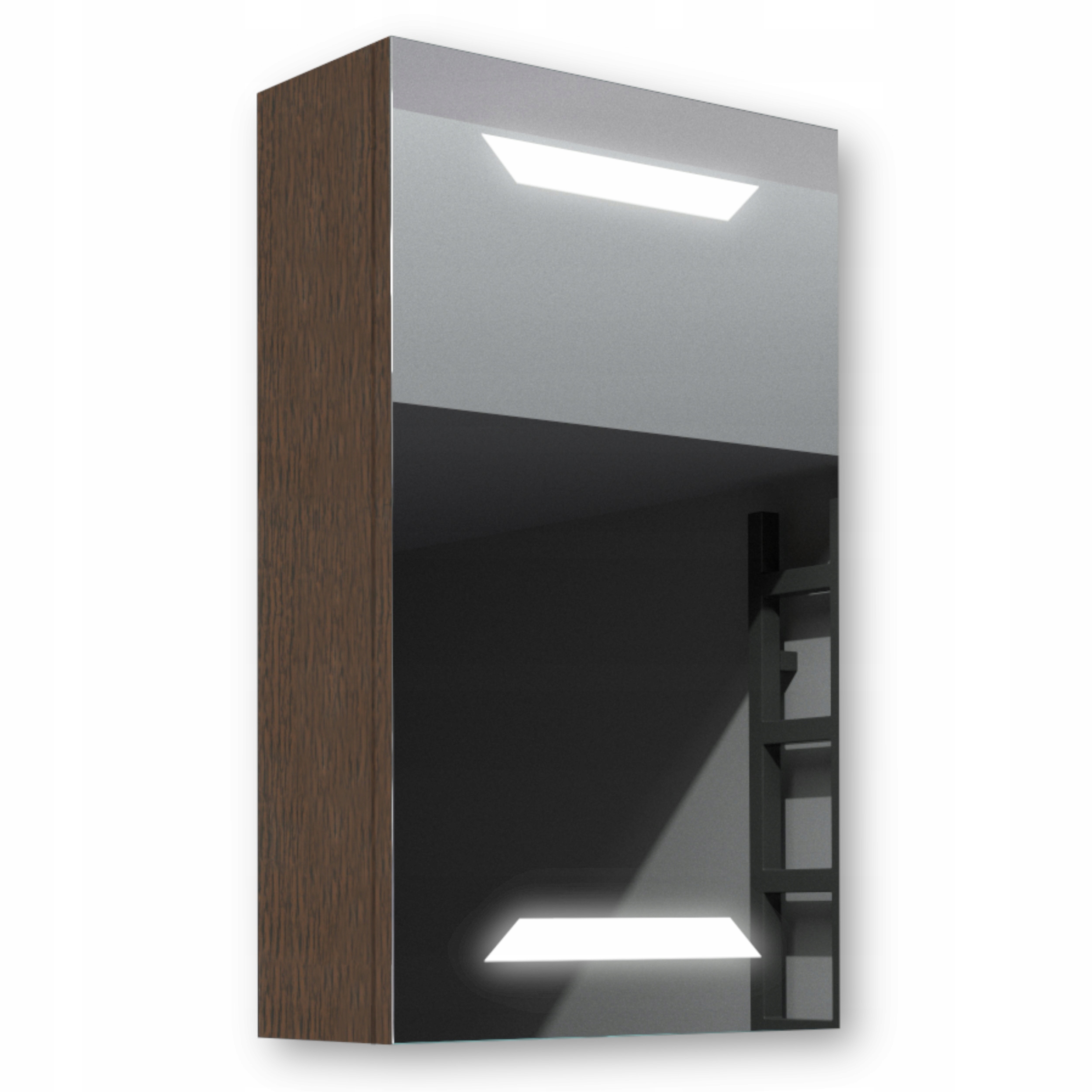 Dřevěná skříňka 40x70 Led zrcadlo Loki Wenge
