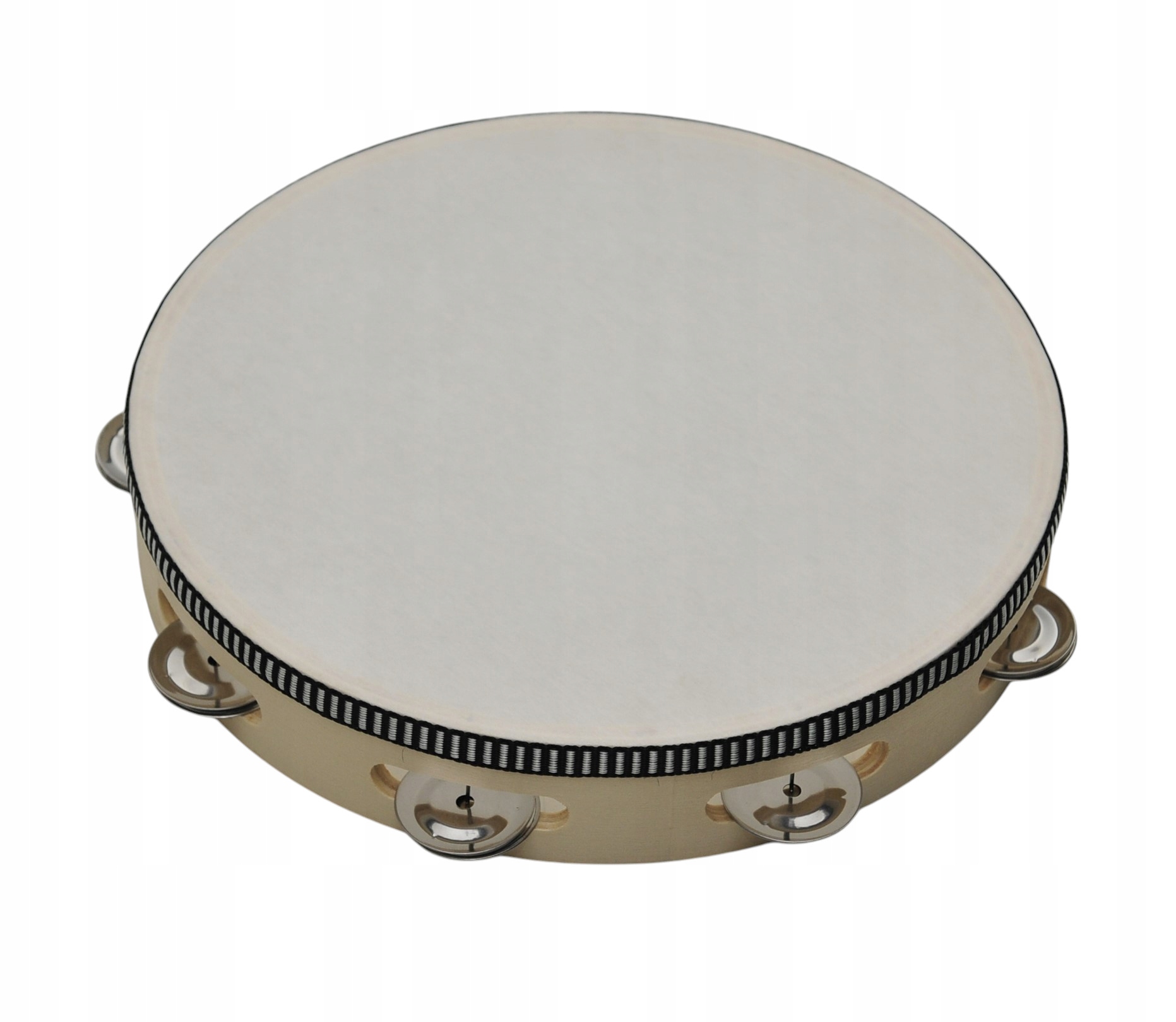 TAMBURYN DREWNIANY 10" Z NACIĄGIEM - 8 PAR BLASZEK