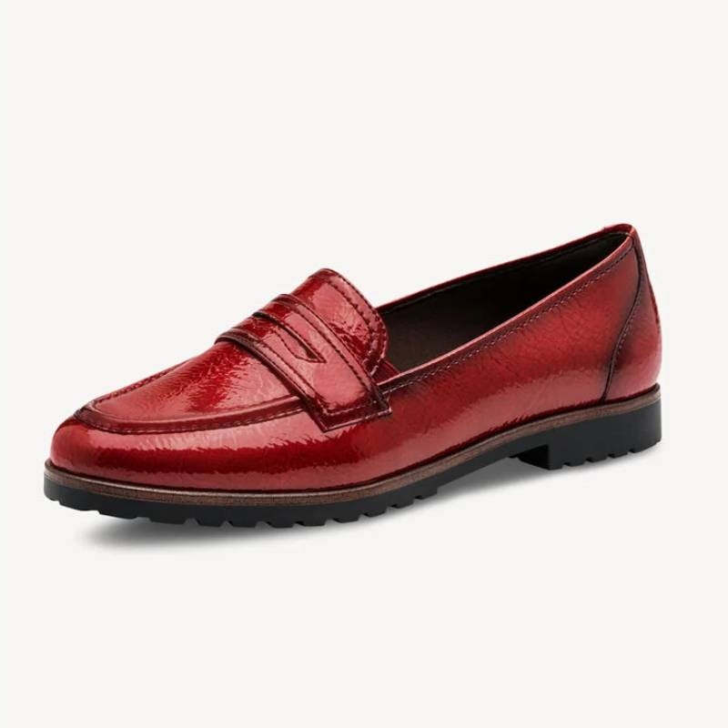 Tamaris 1-24239-42-524 červené mokasíny vel. 38 loafers Kochland
