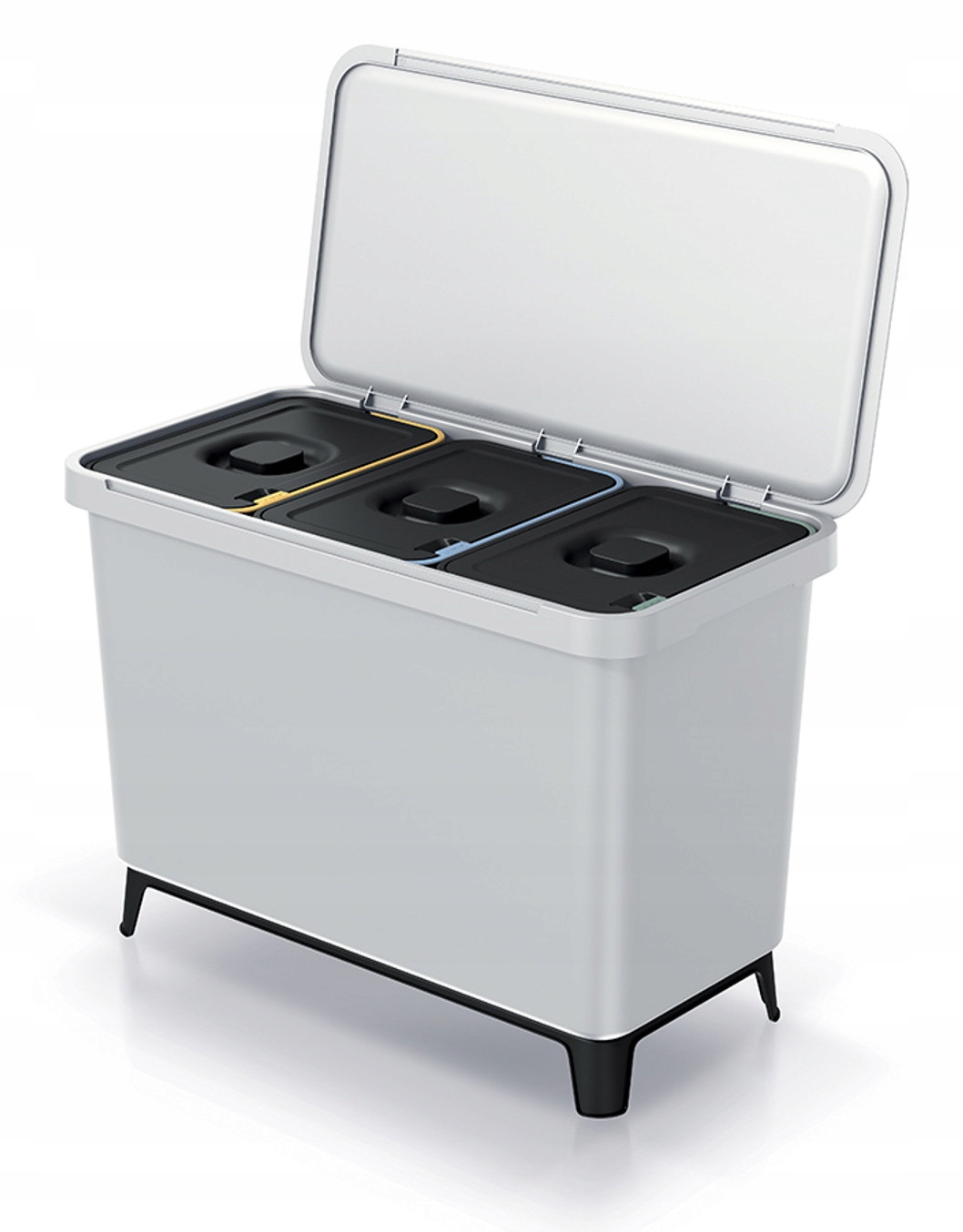 Levně Odpadkový koš Prosperplast Systema 3x10l popelavý