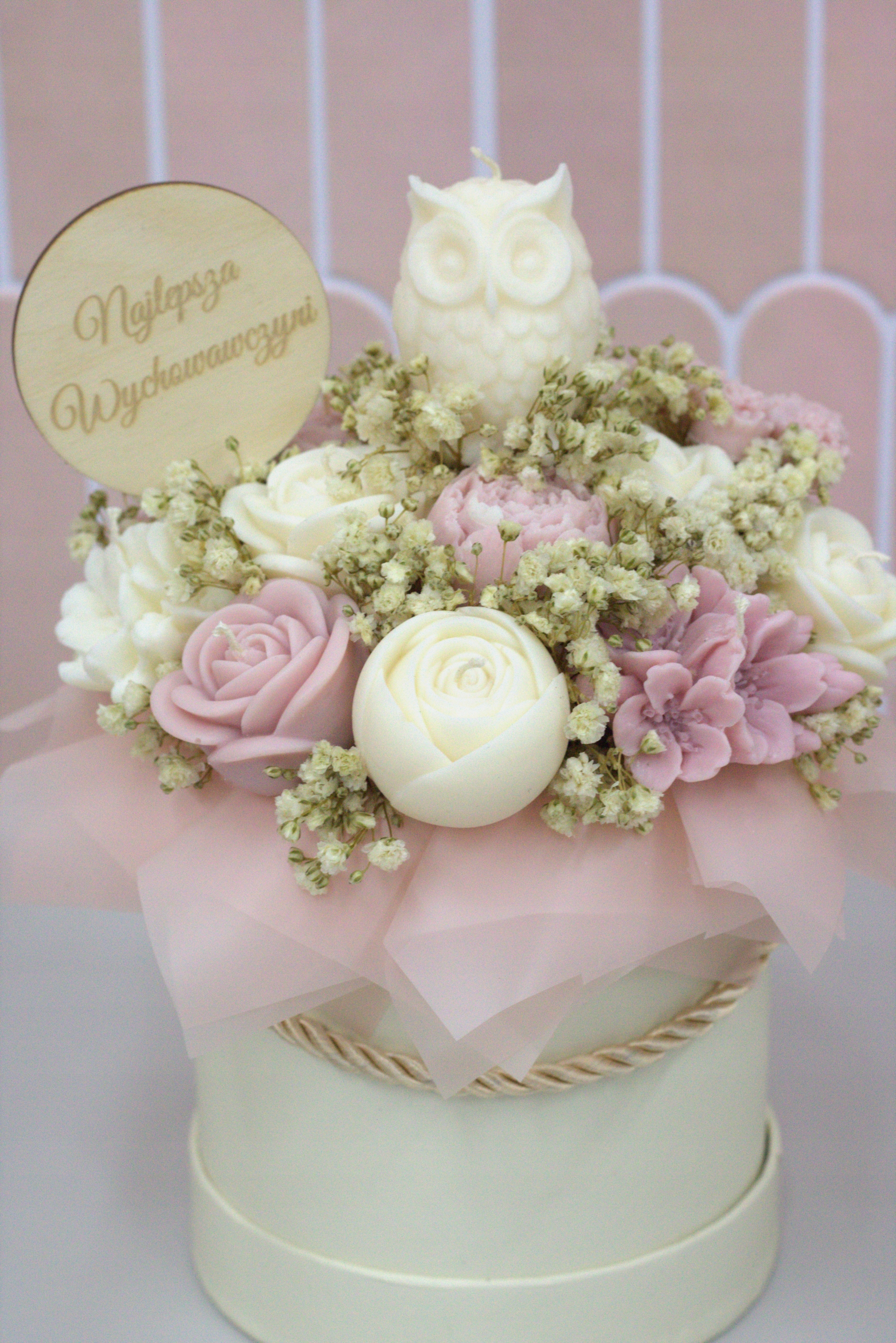 Flower box – věčná kytice sójových svíček Dárek Ke Dni Učitelů