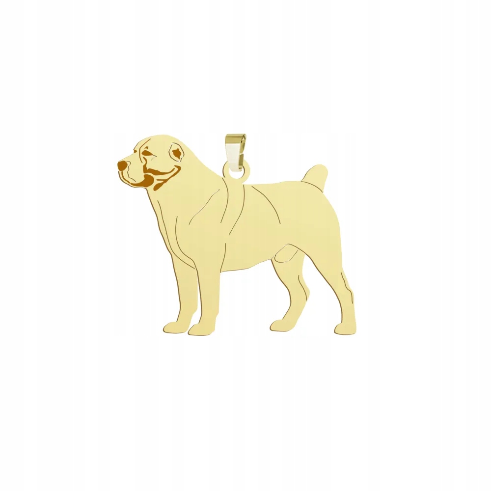 Zlatý přívěsek se psem Středoasijský ovčák 925 Přívěsek Gravírování