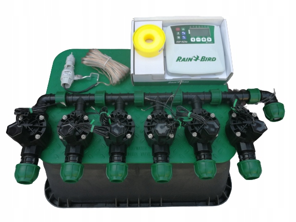 Zestaw automatycznego nawadniania Rain Bird 6 sekcji sterownik TM2 +czujnik