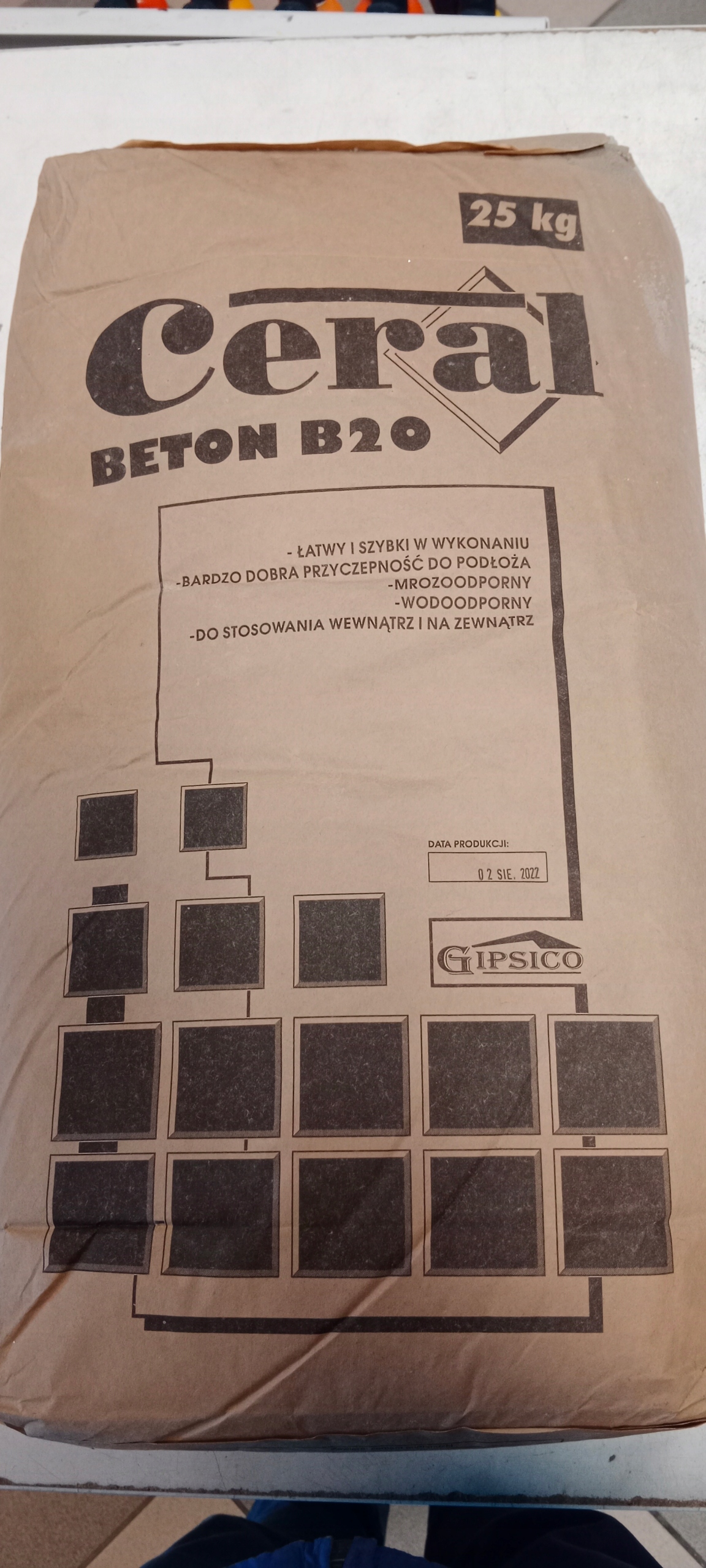 GOTOWA MIESZANKA BETON B20 25KG