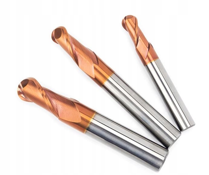 Frez węglikowy VHM 55HRC kulowy R4 kulisty Fi8mm Marka bez marki