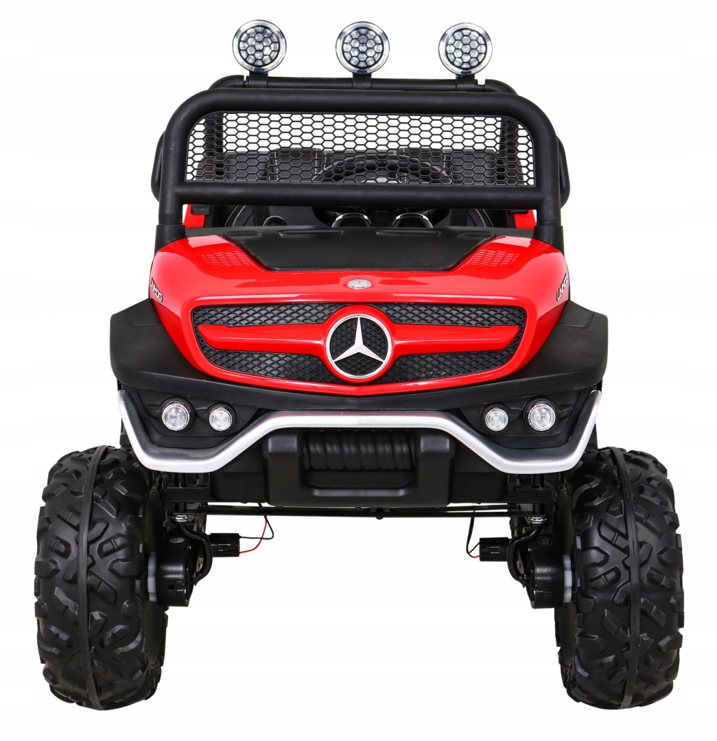 Mercedes Benz Unimog dla dzieci Terenowy Czerwony Napęd 4x4 Pilot Bag