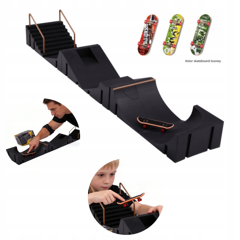 Fingerboard Skate Rampy Trening Skate Ramp Finger Skateboard Park dla dziec