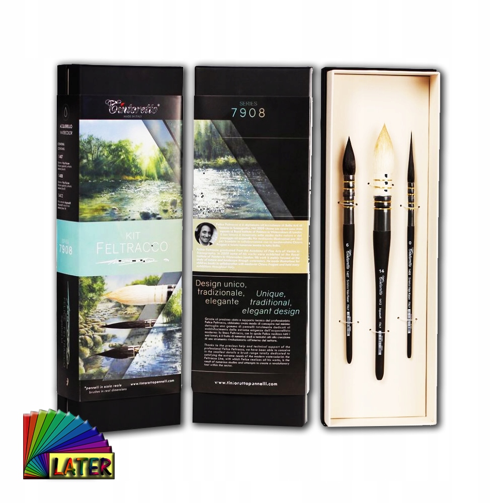 Profesionální akvarelové štětce 3 ks Tintoretto