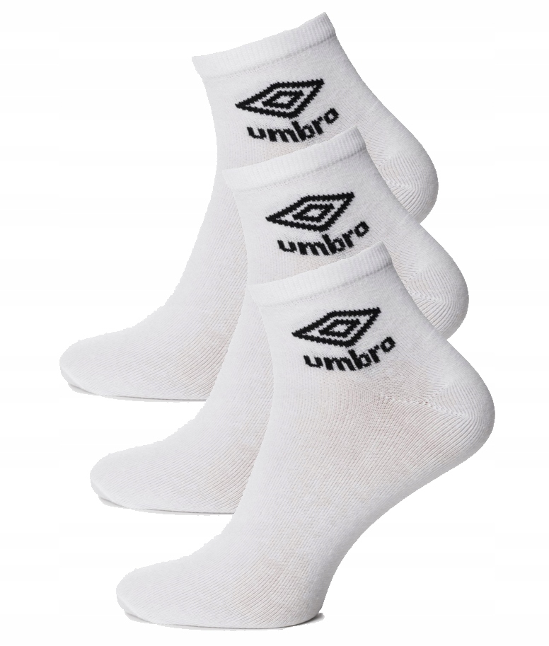 UMBRO PONOŽKY QUARTER BIELE 3-PACK 43-46