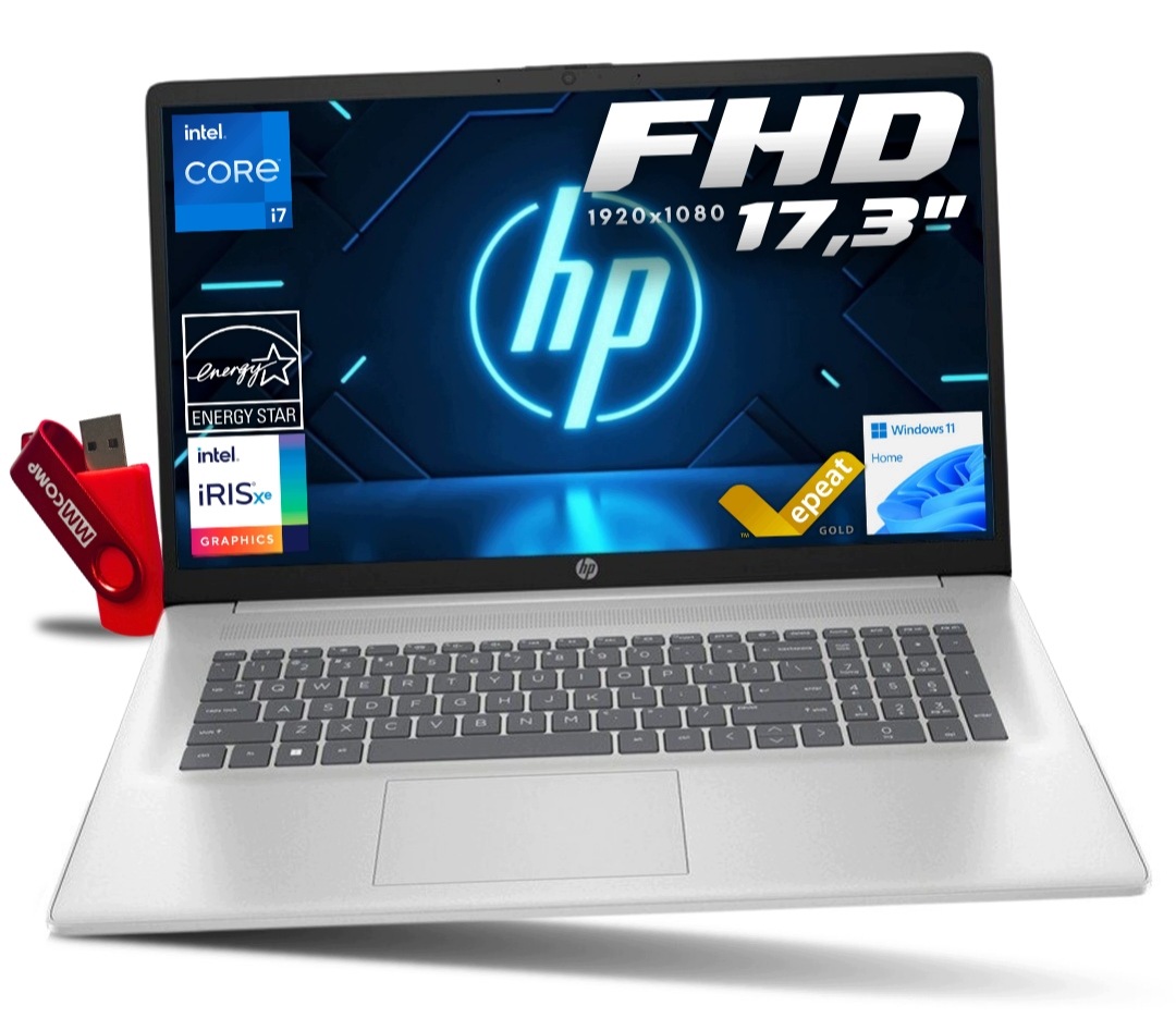 Laptop Hp 17-CN3327DX Intel Core i7-1355U 16GB 256GB Ssd 17.3" Fhd Ips W11
