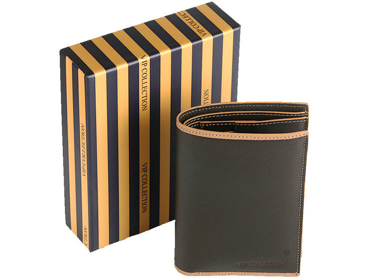 Tmavě hnědá kožená peněženka Vip Collection